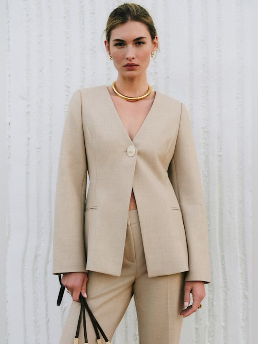 BNWT Sezane Annetta jacket in beige